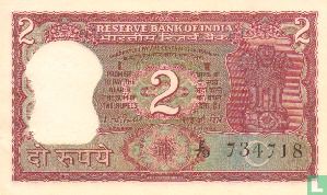 India 2 Rupees ND (1968) C (P.53f) - Afbeelding 1