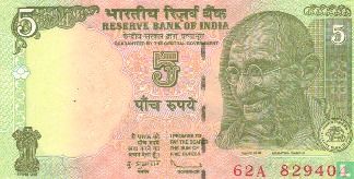 India 5 Rupees ND (2002) (E) - Afbeelding 1