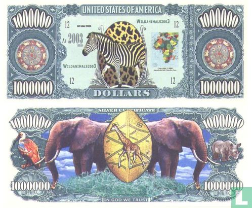 Zebra dollar bill