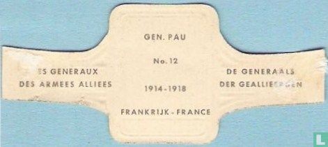 Gen. Pau 1914-1918 Frankrijk - Afbeelding 2