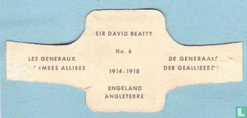 Sir David Beatty 1914-1918 Engeland - Afbeelding 2