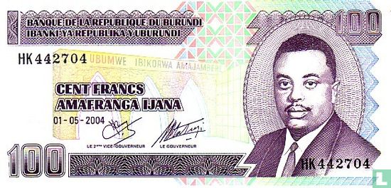 Burundi 100 Francs 2004 - Afbeelding 1