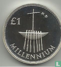 Ierland 1 pound 2000 (PROOF - Piedfort) "Millennium" - Afbeelding 2