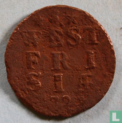 Frise occidentale 1 duit 1722 - Image 1