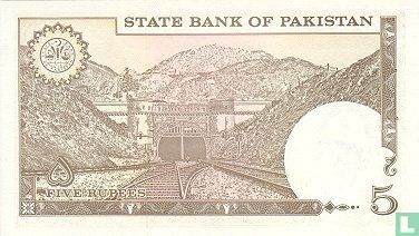 Pakistan 5 Rupees (P28a3) ND (1976) - Bild 2