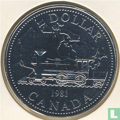 Canada 1 dollar 1981 "Centenary of the Transcontinental Railroad" - Afbeelding 1