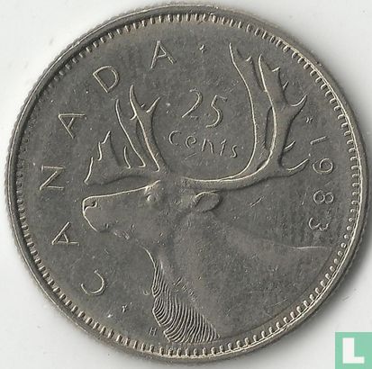 Canada 25 cents 1983 - Afbeelding 1