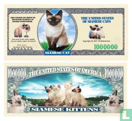 SIAMESE CAT dollar biljet