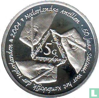 Netherlands Antilles 5 gulden 2004 (PROOF) "50 years Charter for the Kingdom of the Netherlands" - Image 1