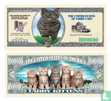 TABBY CATS poezen biljet (USA)
