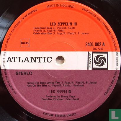 Led Zeppelin III - Afbeelding 3