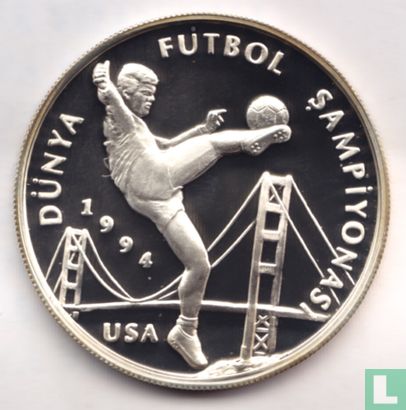 Turkije 50.000 lira 1994 (PROOF - type 2) "Football World Cup in USA" - Afbeelding 1