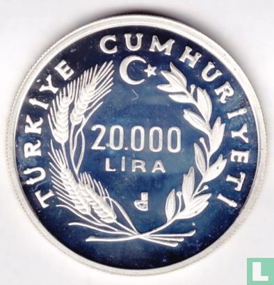 Turkey 20.000 lira 1990 (PROOF) "70th Anniversary of the Parliament" - Image 2
