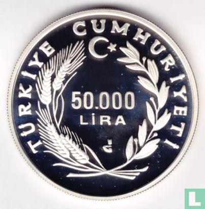 Turquie 50.000 lira 1992 (BE) "30th anniversary Constititutional Court" - Image 2