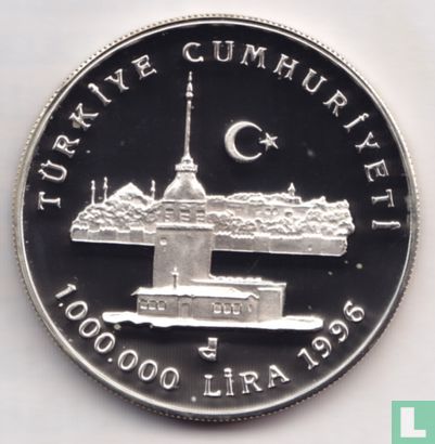 Turkije 1.000.000 lira 1996 (PROOF - muntslag) "Habitat II conference in Istanbul" - Afbeelding 1