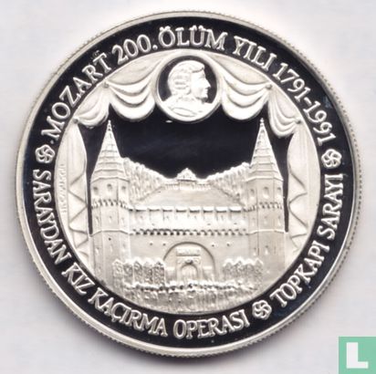 Turkije 50.000 lira 1991 (PROOF) "200th anniversary Death of Wolfgang Amadeus Mozart" - Afbeelding 1