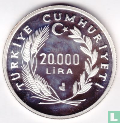 Turkije 20.000 lira 1988 (PROOF) "Environmental protection" - Afbeelding 2