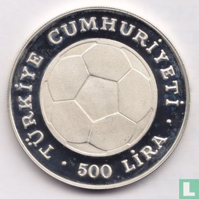 Turquie 500 lira 1982 (BE - type 2) "Football World Cup in Spain" - Image 2