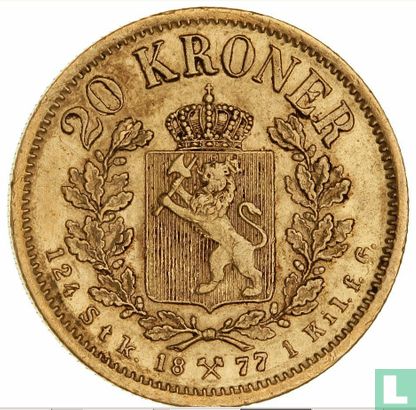 Norvège 20 kroner 1877 - Image 1