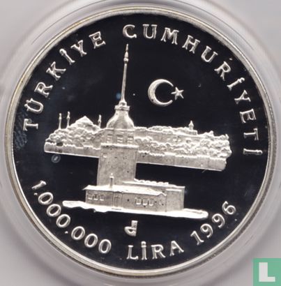 Turkije 1.000.000 lira 1996 (PROOF - medailleslag) "Habitat II conference in Istanbul" - Afbeelding 1