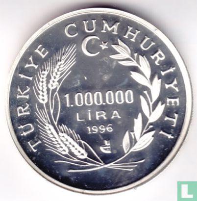 Turkije 1.000.000 lira 1996 (PROOF) "Dr. Hulusi Behçet" - Afbeelding 1