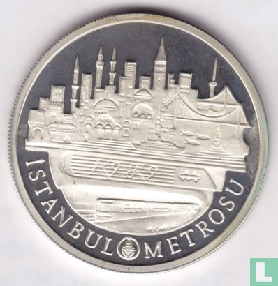 Türkei 20.000 Lira 1989 (PP) "Entry into service of Istanbul Metro" - Bild 1