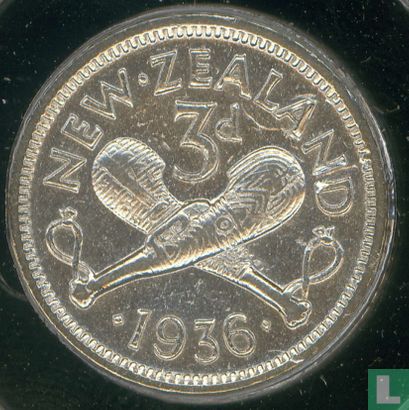 Nouvelle-Zélande 3 pence 1936 - Image 1