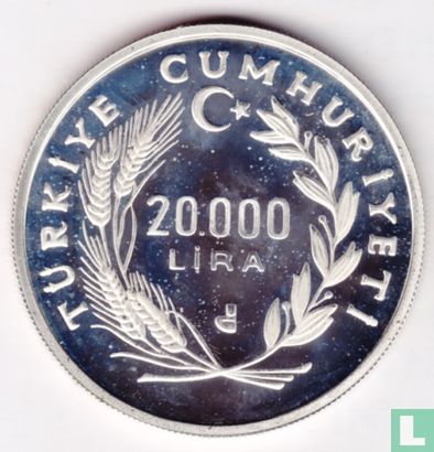Turkije 20.000 lira 1989 (PROOF) "Teacher's Day" - Afbeelding 2