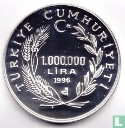 Turkije 1.000.000 lira 1996 (PROOF) "Galathus elwesii" - Afbeelding 1