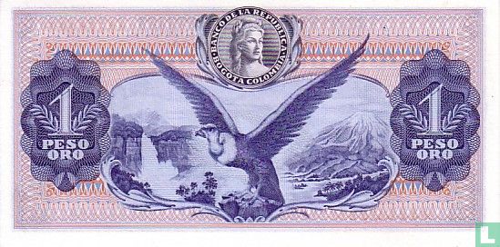 Colombia 1 Peso Oro 1973 - Afbeelding 2
