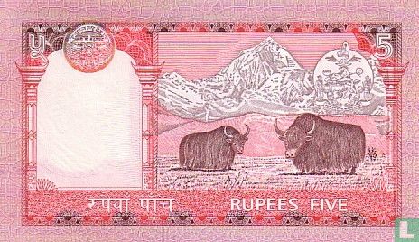 Népal 5 roupies ND (2005) signe 16 - Image 2