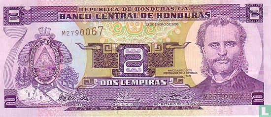 2 Lempira du Honduras - Image 1