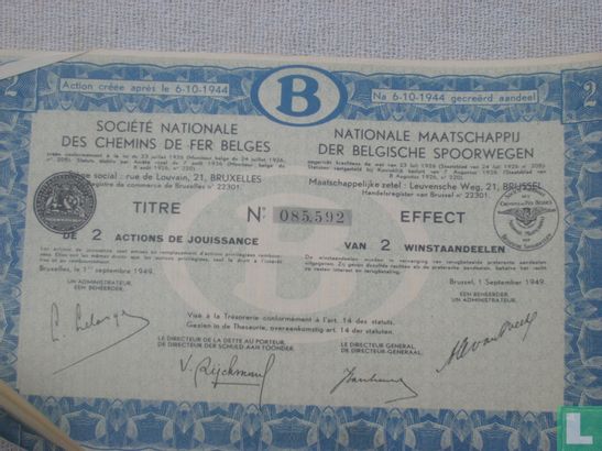 effect Belgische Spoorwegen 1944 - Image 1