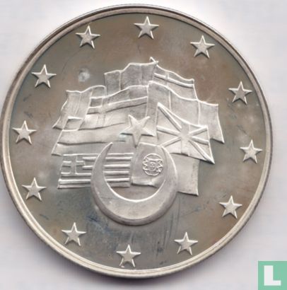 Turkije 7.500.000 lira 2000 (PROOF - muntslag) "Turkish European Union candidacy" - Afbeelding 2