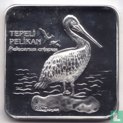 Turkije 7.500.000 lira 2001 (PROOF) "Tepeli Pelikan" - Afbeelding 2