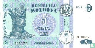 Moldova 5 Lei 1994 - Image 1