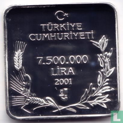 Turkey 7.500.000 lira 2001 (PROOF) "Dikkuyruk" - Image 1