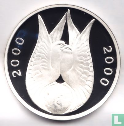 Turkije 7.500.000 lira 2000 (PROOF - type 1) "Year 2000" - Afbeelding 2
