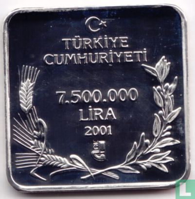 Turkije 7.500.000 lira 2001 (PROOF) "Kizil Akbaba" - Afbeelding 1