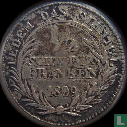 Appenzell ½ frank 1809 - Image 1