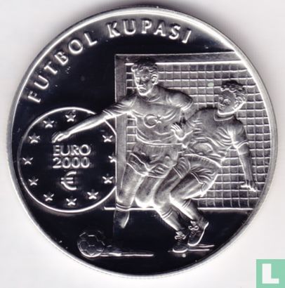Turquie 7.500.000 lira 2000 (BE - frappe médaille) "European Football Championship" - Image 2