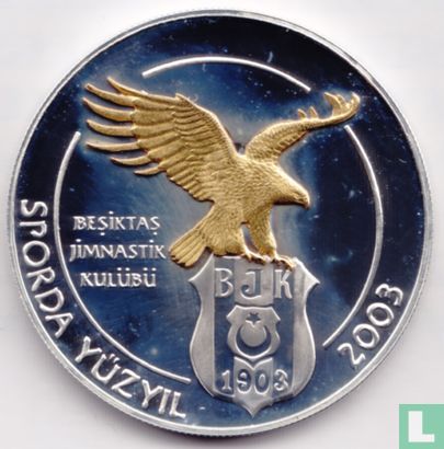 Turkey 50.000.000 lira 2003 (PROOF) "100 years of Besiktas Gymnastics Club" - Image 2