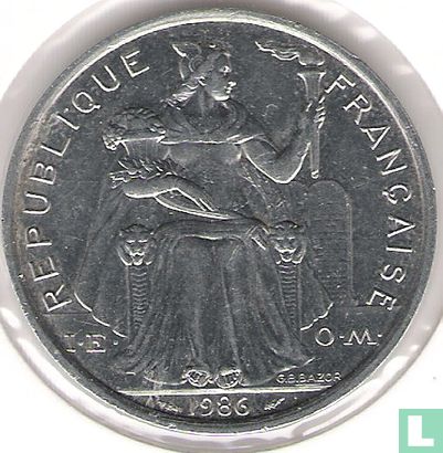 Nieuw-Caledonië 5 francs 1986 - Afbeelding 1