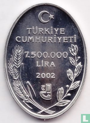 Turkey 7.500.000 lira 2002 (PROOF) "Arum maculatum" - Image 1