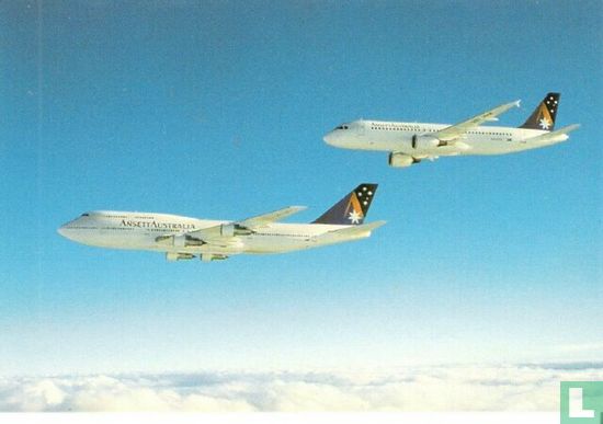 Ansett - 747-300 + A320 (01) - Image 1