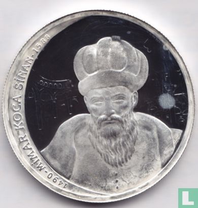 Turkey 7.500.000 lira 2001 (PROOF) "Mimar Sinan" - Image 2
