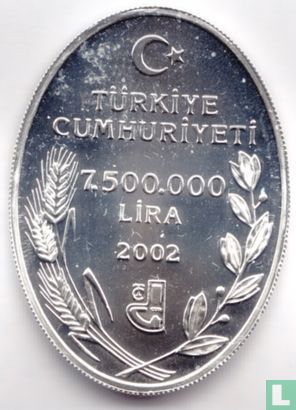 Turkey 7.500.000 lira 2002 (PROOF) "Iris pamphylica" - Image 1