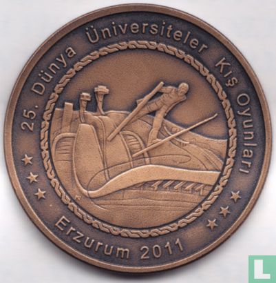 Turkije 20 türk lirasi 2011  (OXYDE - bronze) "XXV. World University Winter Games in Erzurum – Skiing" - Image 2
