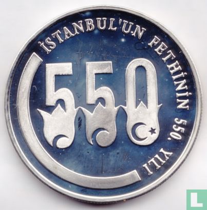 Turquie 15.000.000 lira 2003 (BE) "550th anniversary Conquest of Istanbul" - Image 2