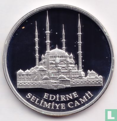 Turkije 20 yeni türk lirasi 2005 (PROOF) "Edirne Selimiye Mosque" - Afbeelding 2